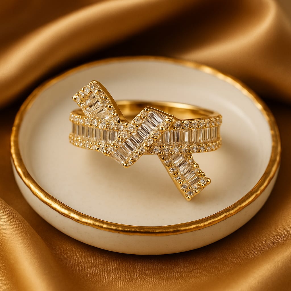 Knot Ring - AD Crystals - Anti Tarnish