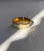 Anti Tarnish Baguette Ring - Tennis Ring