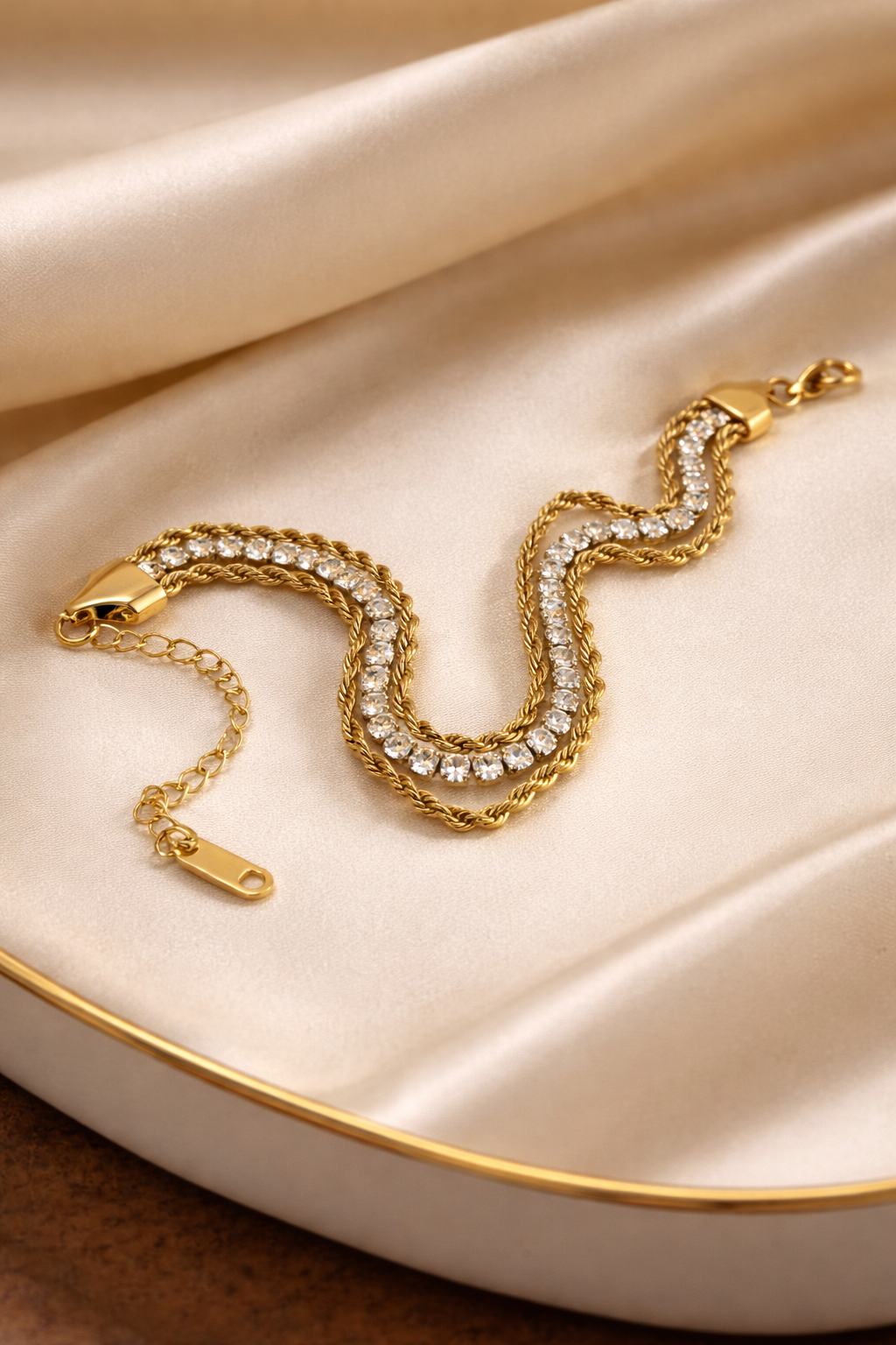 Dual Rope Tennis Bracelet - Hues Of Jewels