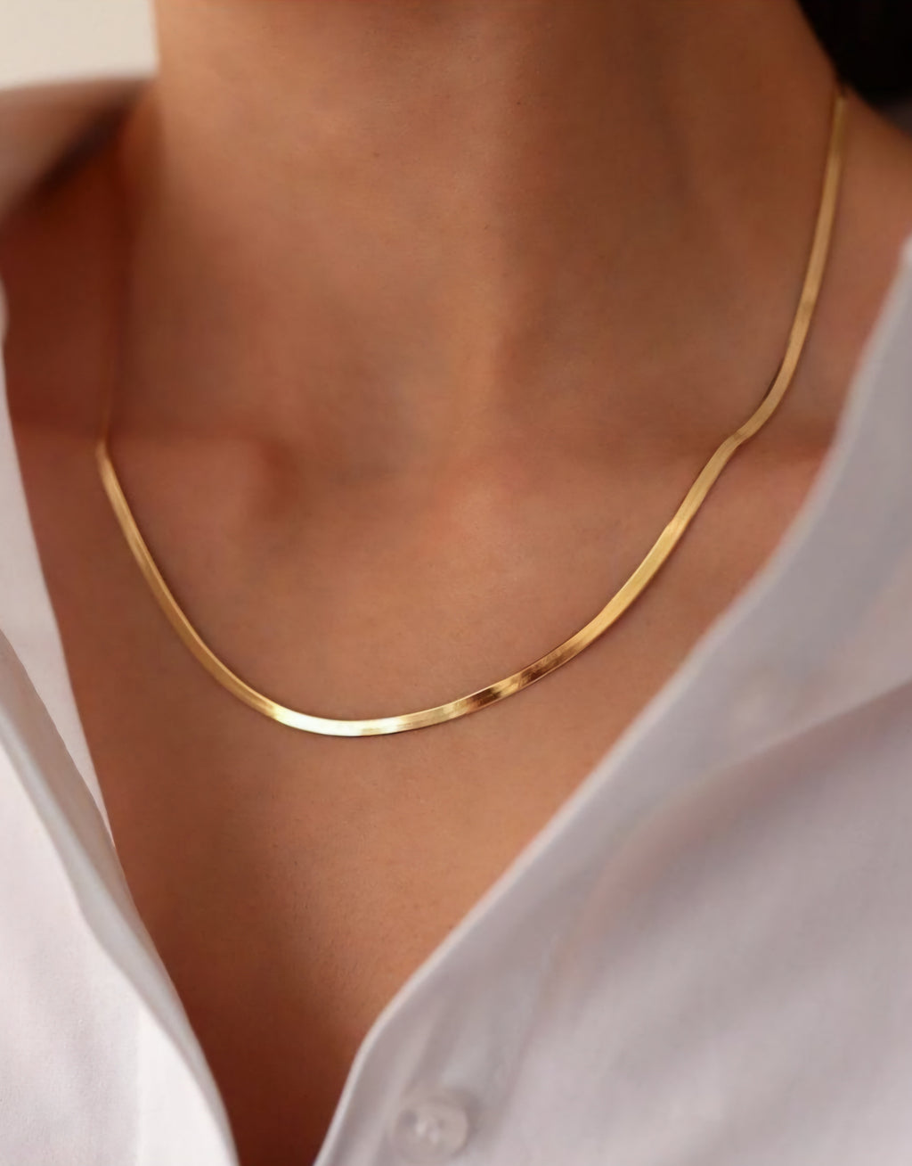 Anti tarnish golden snake chain
