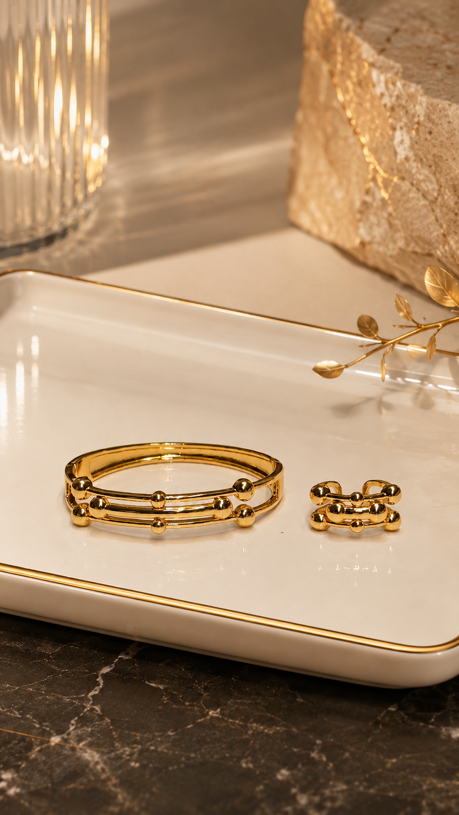 Orb Link Bracelet & Ring Set