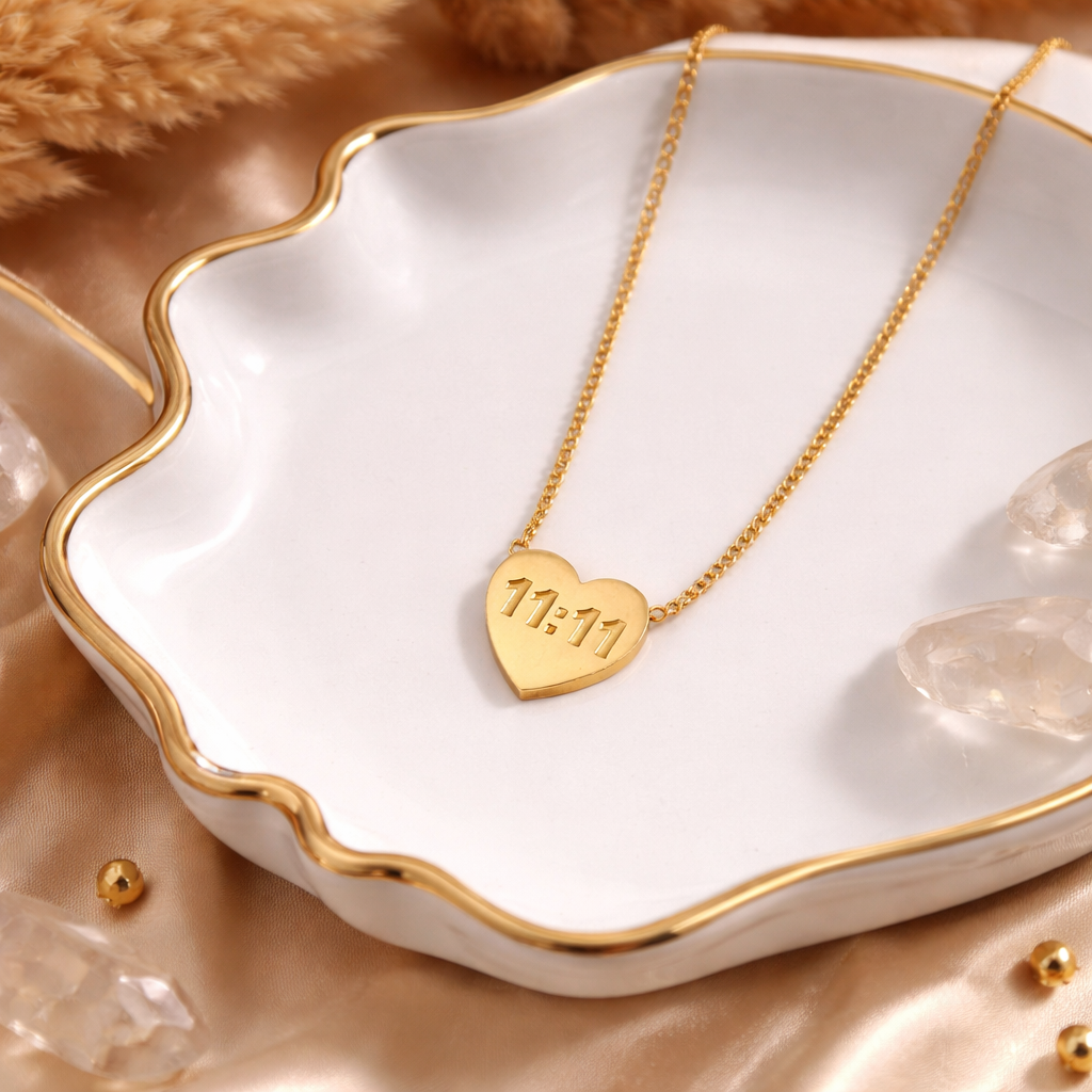 11:11 Heart Neck Chain