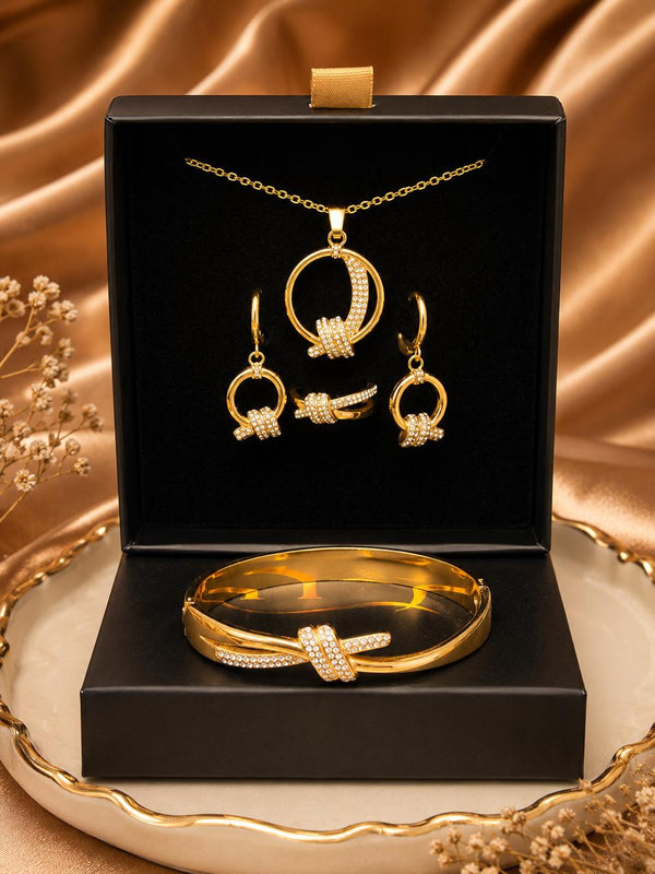 Tifelle Set - Earring, Ring, Bracelet & Neck Chain with Pendant